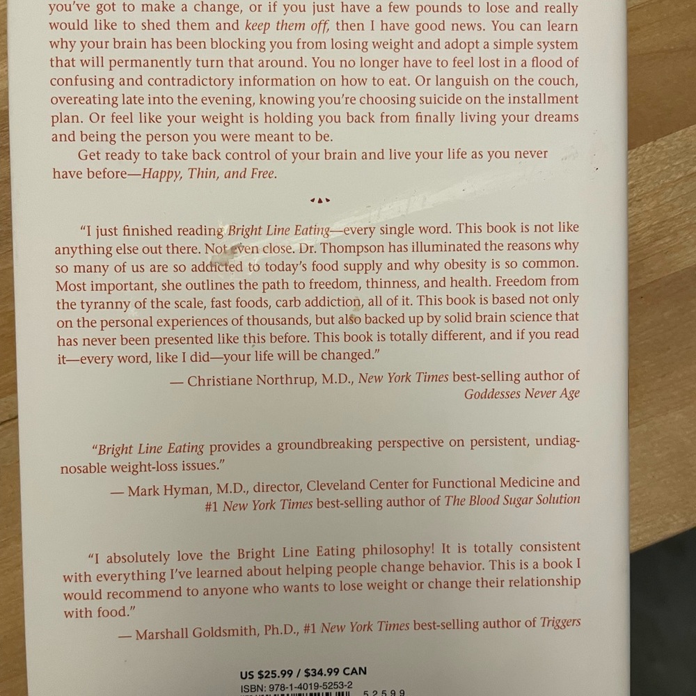 Bright Line Eating hardcover book - Picture 2 of 2